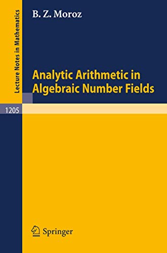 Analytic Arithmetic in Algebraic Number Fields [Paperback]