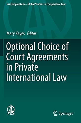 Optional Choice of Court Agreements in Private International La [Paperback]