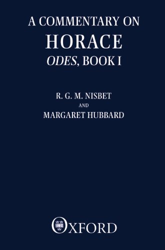 A Commentary on Horace Odes, Book I [Paperback]