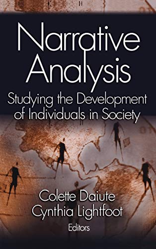 Narrative Analysis Studying the Development of Individuals in Society [Hardcover]