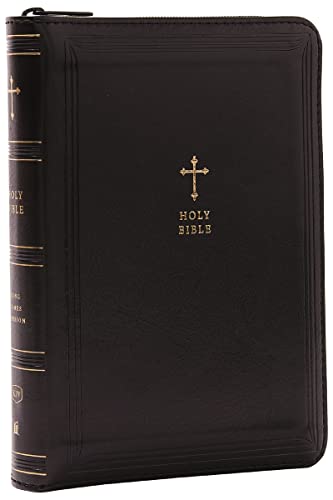 KJV Holy Bible: Compact with 43,000 Cross References, Black Leathersoft with zip [Leather / fine bindi]