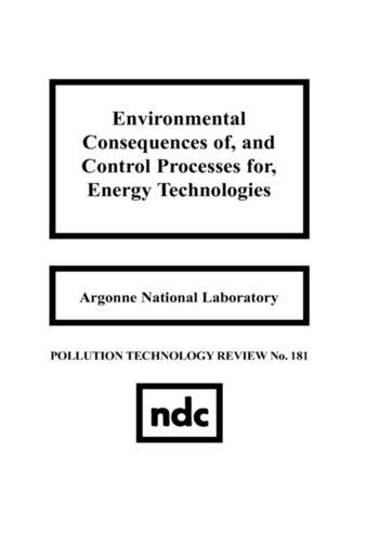 Environmental Consequences of and Control Processes for Energy Technologies [Hardcover]