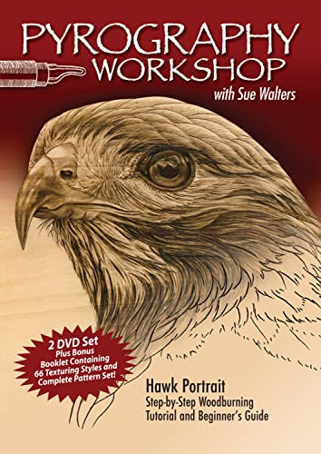 Pyrography Workshop with Sue Walters DVD: Hawk Portrait Step-by-Step Woodburning [DVD video]