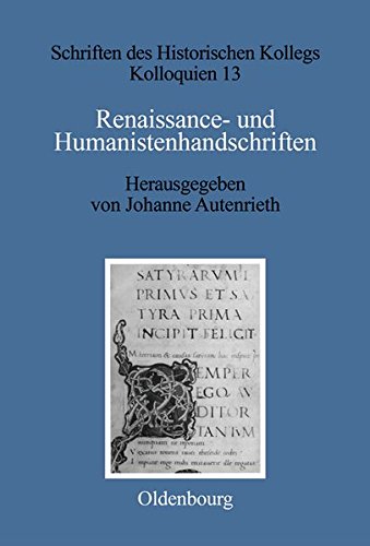 Renaissance- und Humanistenhandschriften [Hardcover]