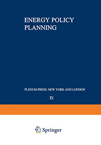 Energy Policy Planning [Paperback]