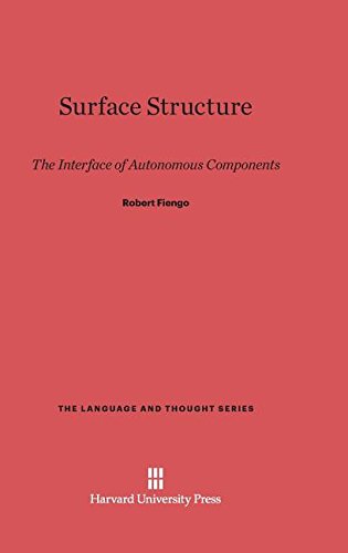 Surface Structure  The Interface of Autonomous Components [Hardcover]