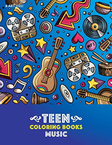 Teen Coloring Books  Music [Paperback]