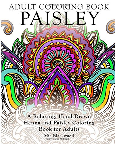 Adult Coloring Book Paisley A Relaxing, Hand Dran Henna And Paisley Coloring B [Paperback]