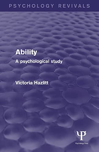 Ability (Psychology Revivals) A Psychological Study [Paperback]