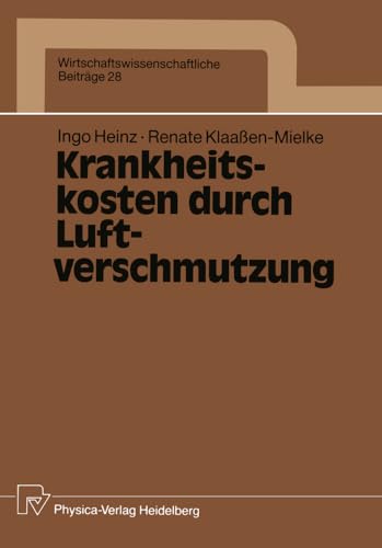 Krankheitskosten durch Luftverschmutzung [Paperback]