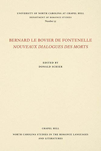 Bernard Le Bovier De Fontenelle Nouveaux Dialogues Des Morts (north Carolina Stu [Paperback]