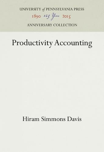 Productivity Accounting [Hardcover]