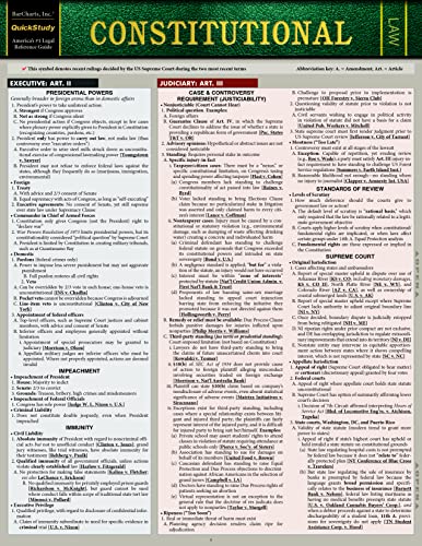 Constitutional Law: a QuickStudy Laminated Reference Guide [Fold-out book or cha]