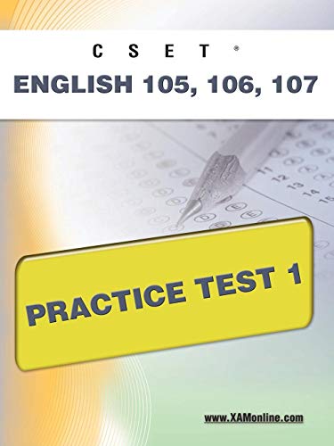 CSET English 105, 106 Practice Test 1 [Paperback]