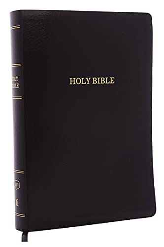 KJV Holy Bible,  Super Giant Print Reference Bible, Black Leather-look, Thumb In [Paperback]