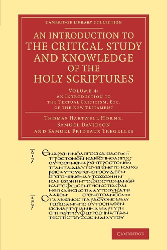 An Introduction to the Critical Study and Knoledge of the Holy Scriptures Volu [Paperback]