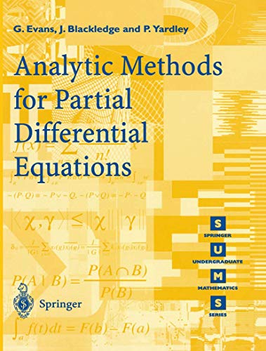 Analytic Methods for Partial Differential Equations [Paperback]